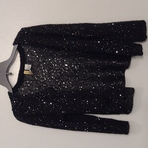 NWOT H&M Divided Black Knit Sequins Shrug Sweater Cardigan Size Small Size 4